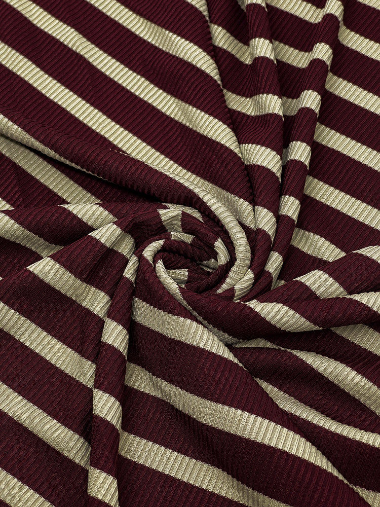 Tecido Malha Canelada Listrada