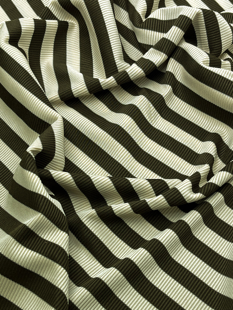 Tecido Malha Canelada Listrada