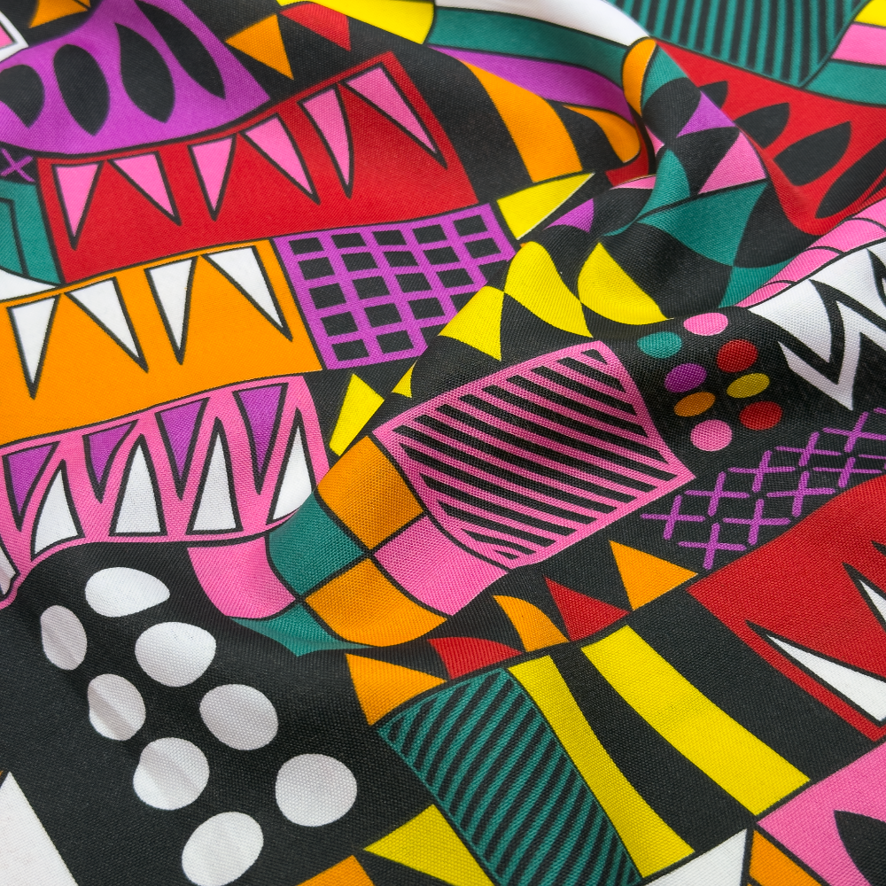 Tecido Oxford Africano Mosaico Vibrante