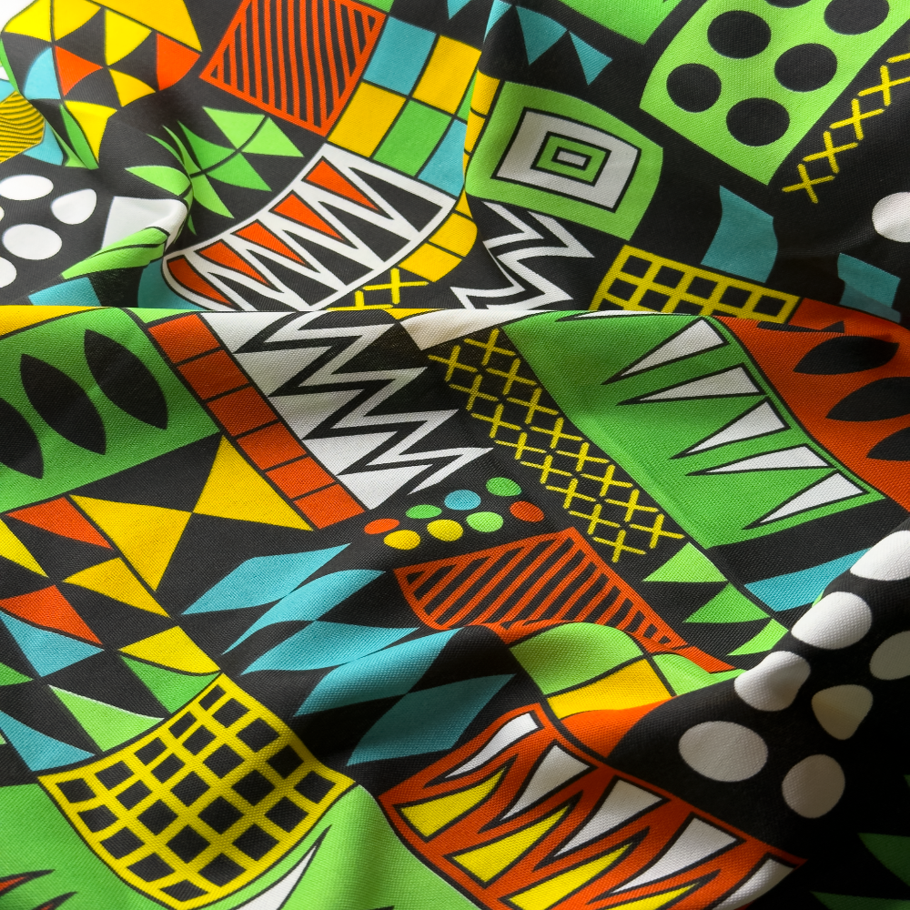 Tecido Oxford Africano Mosaico Vibrante