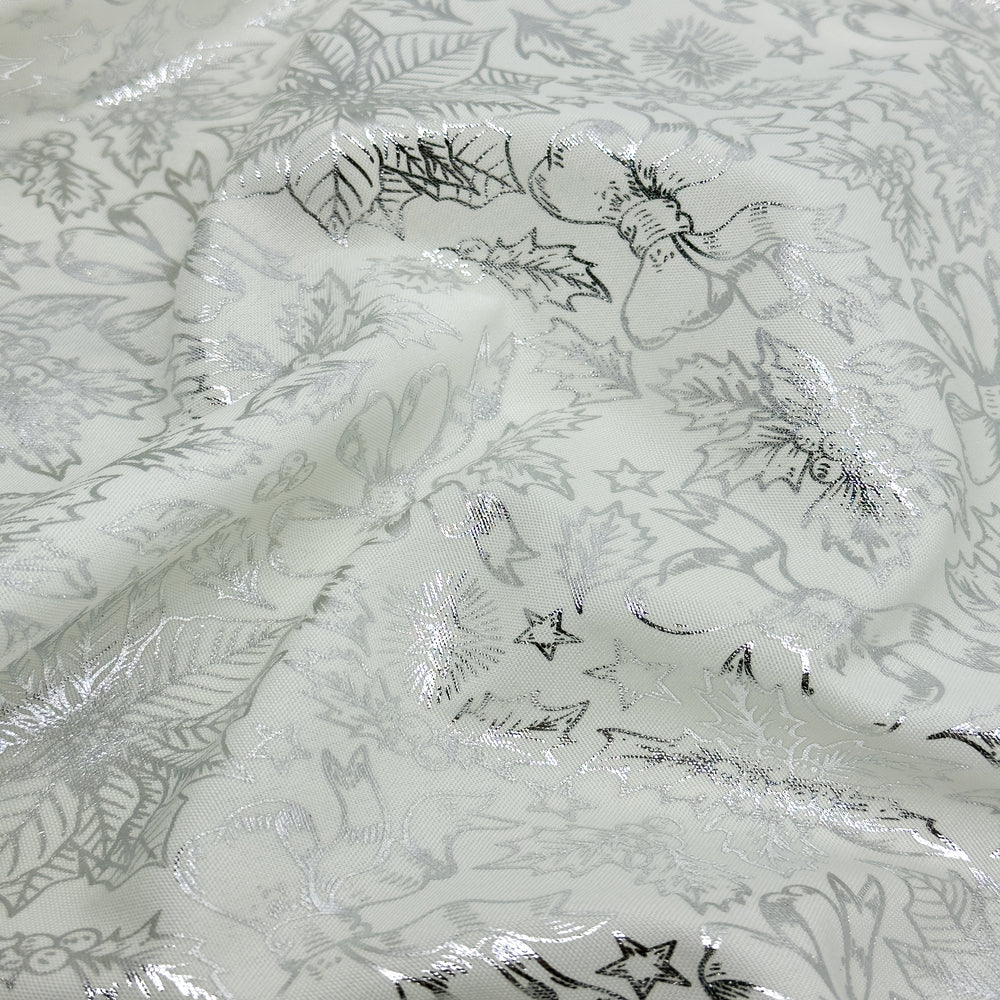 Tecido Oxford Folhagem Natalina