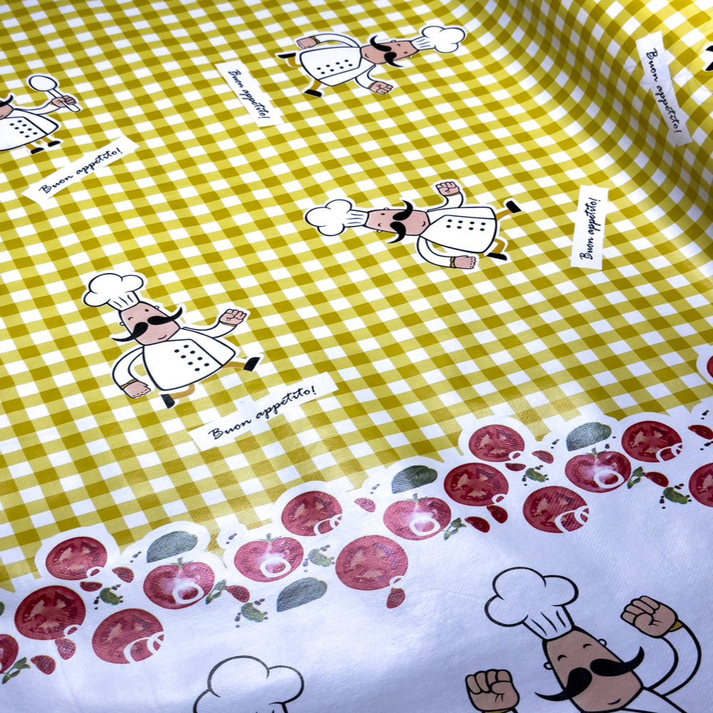 Tecido Toalha Térmica Estampada Chef Italiano