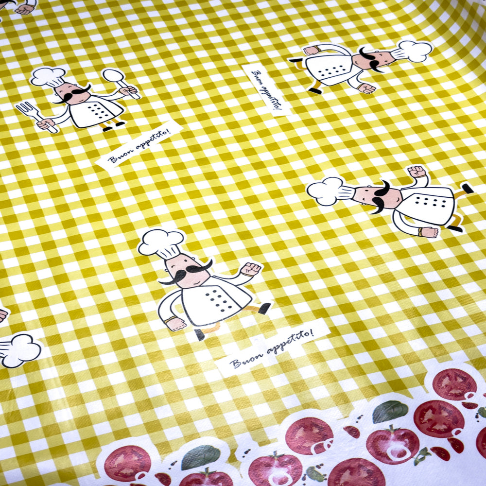 Tecido Toalha Térmica Estampada Chef Italiano