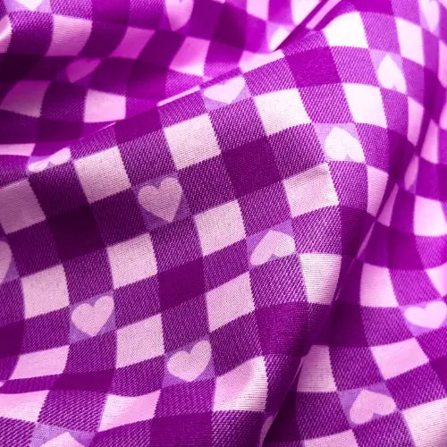 Tecido Chita Xadrez do Coração