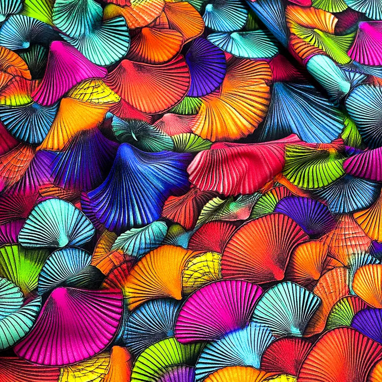 Tecido Malha Meryl Concha Arco-Íris