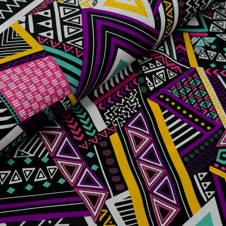 Tecido Microfibra Africana Tribal Vibes
