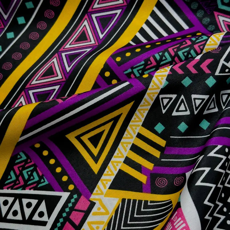 Tecido Microfibra Africana Tribal Vibes