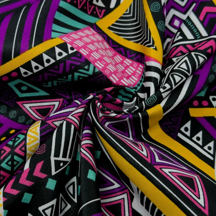 Tecido Microfibra Africana Tribal Vibes