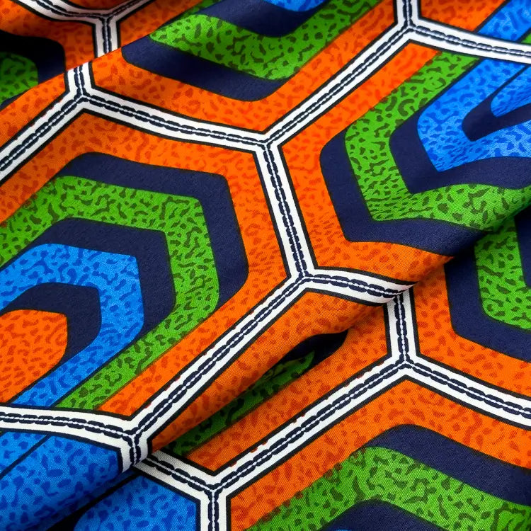 Tecido Microfibra Africana Hexa Pop