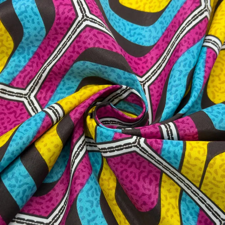 Tecido Microfibra Africana Hexa Pop