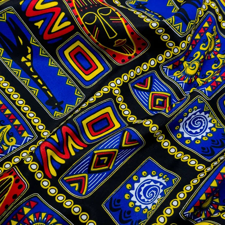Tecido Microfibra Africana Mosaico Africano