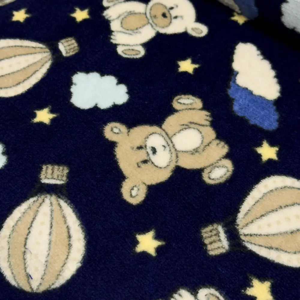 Tecido Microsoft Fleece Ursinho Lunar