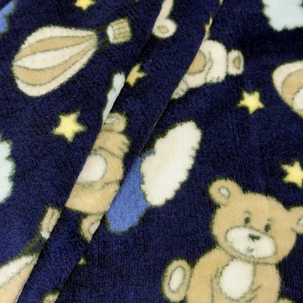 Tecido Microsoft Fleece Ursinho Lunar