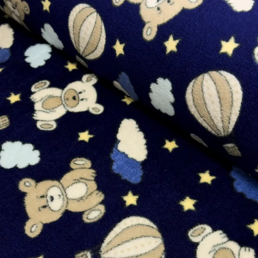 Tecido Microsoft Fleece Ursinho Lunar