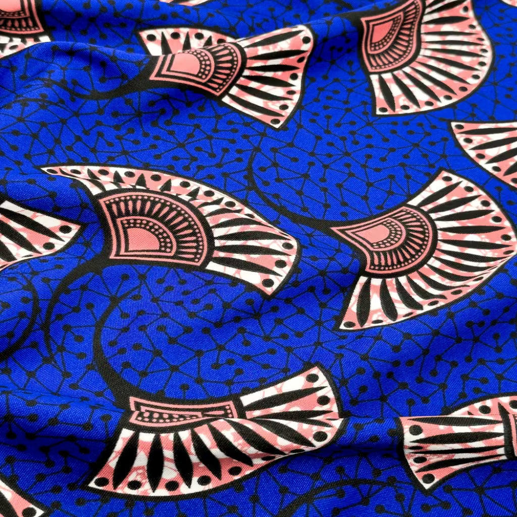 Tecido Oxford Africano Leques