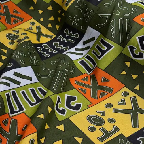Tecido Oxford Africano Nomad Glyph