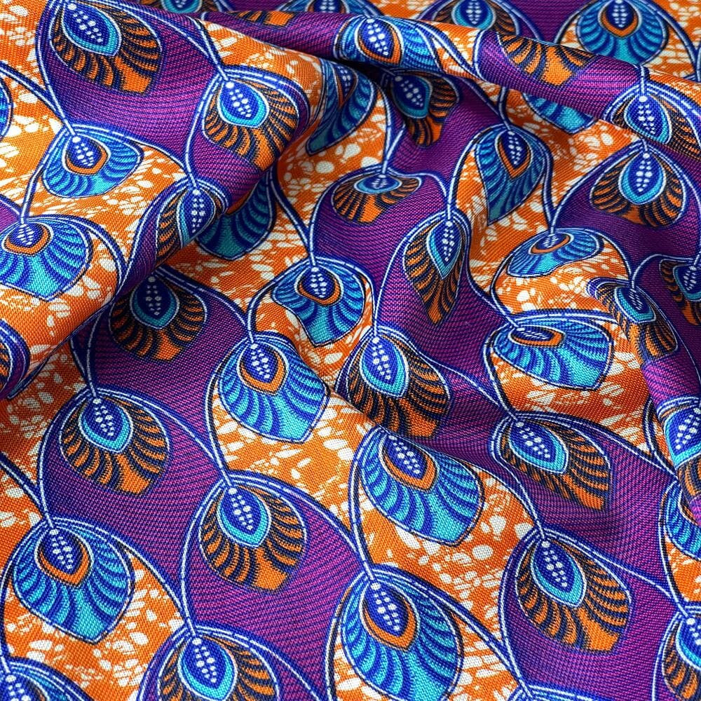 Tecido Oxford Africano Olho Pavão