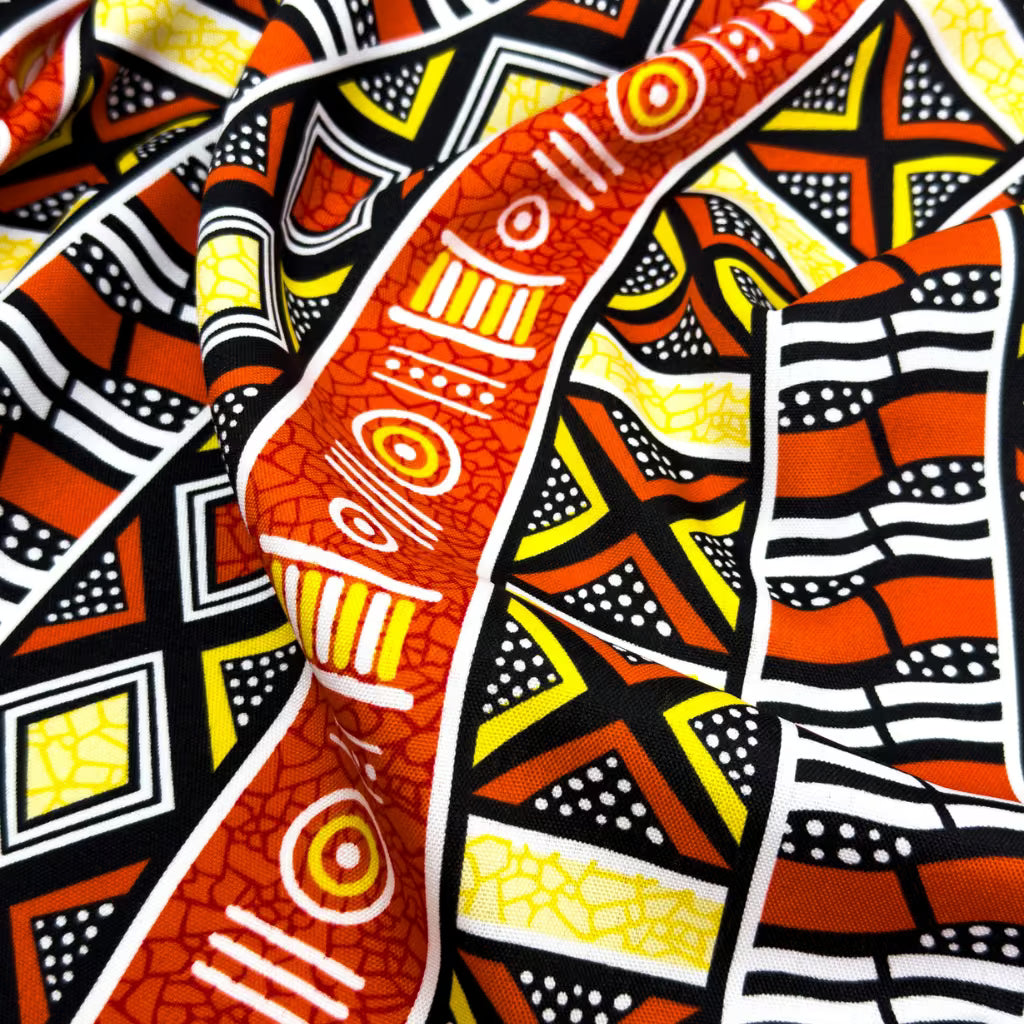 Tecido Oxford Africano Rubra
