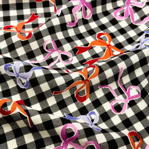 Tecido Oxford Bows & Checks