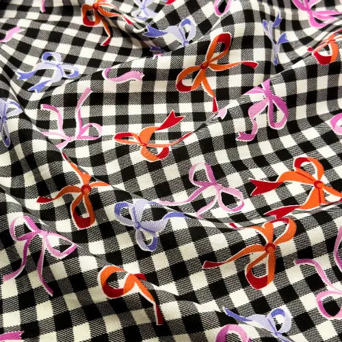 Tecido Oxford Bows & Checks