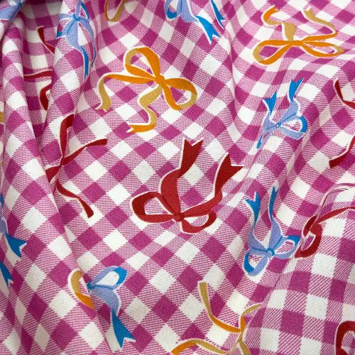 Tecido Oxford Bows & Checks