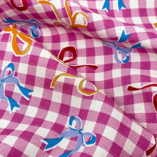 Tecido Oxford Bows & Checks
