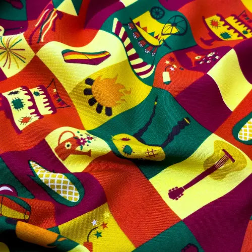Tecido Oxford Festival Blocks