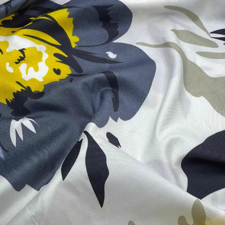 Tecido Percal Flor de Charbon