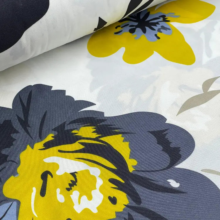 Tecido Percal Flor de Charbon