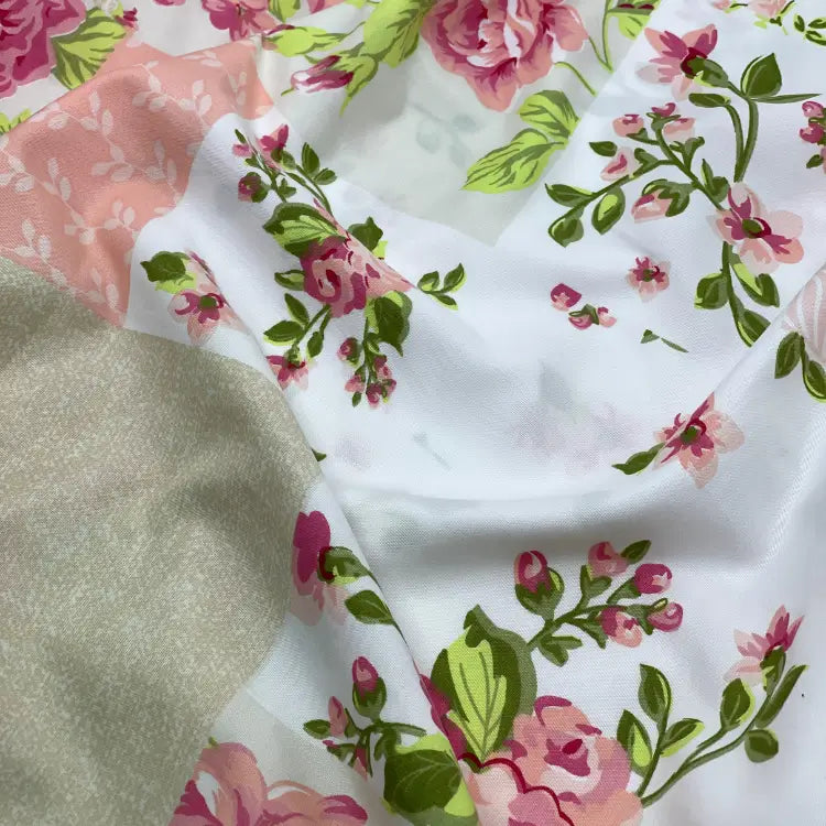 Tecido Percal Rosas do Campo