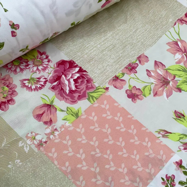 Tecido Percal Rosas do Campo