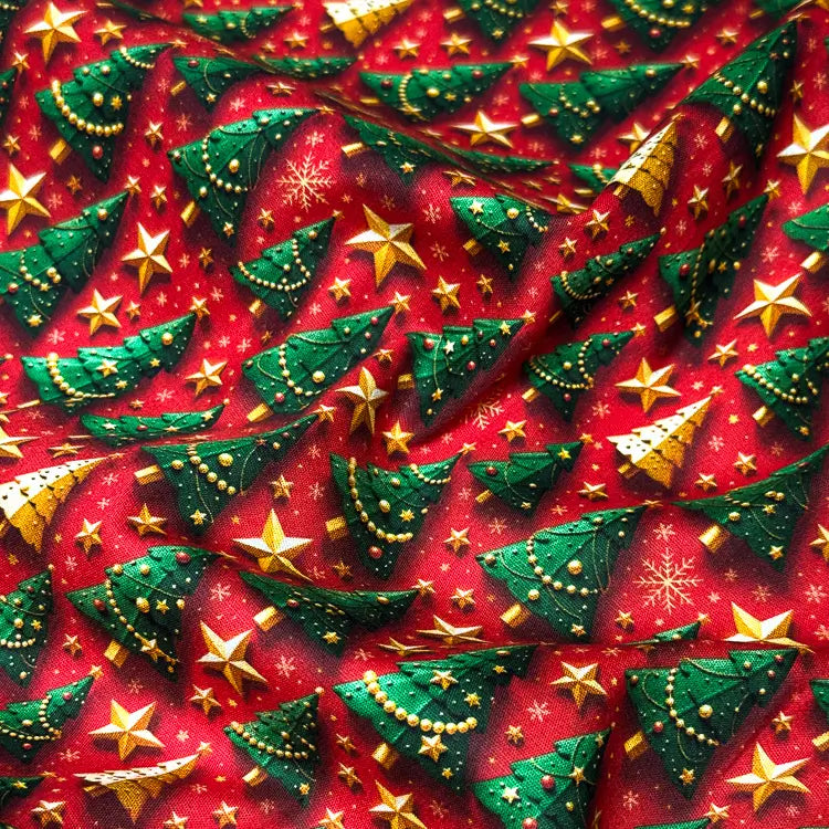 Tecido Tricoline Digital Árvores & Estrelas