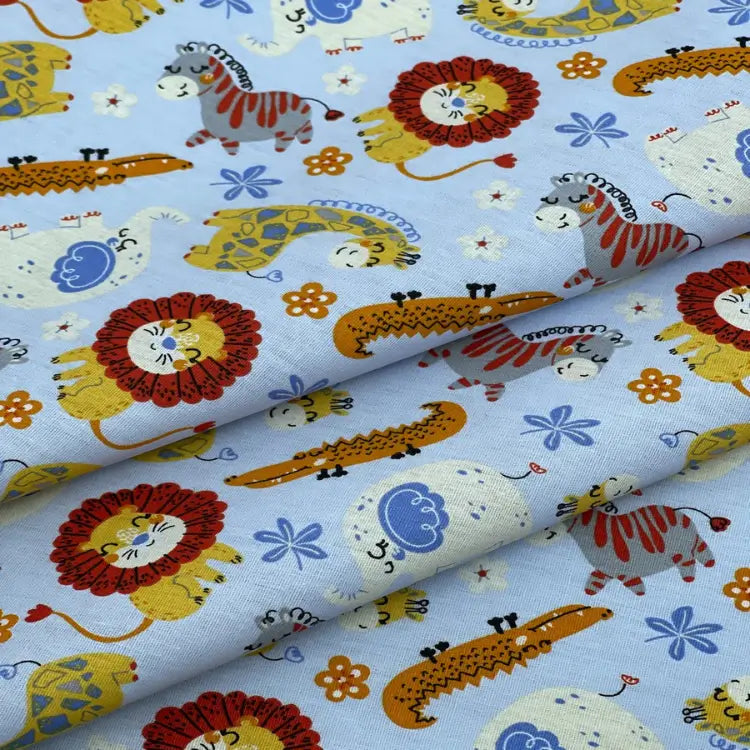 Tecido Tricoline Amigos da Savana