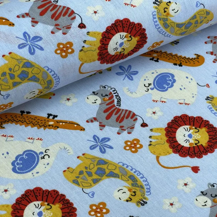 Tecido Tricoline Amigos da Savana