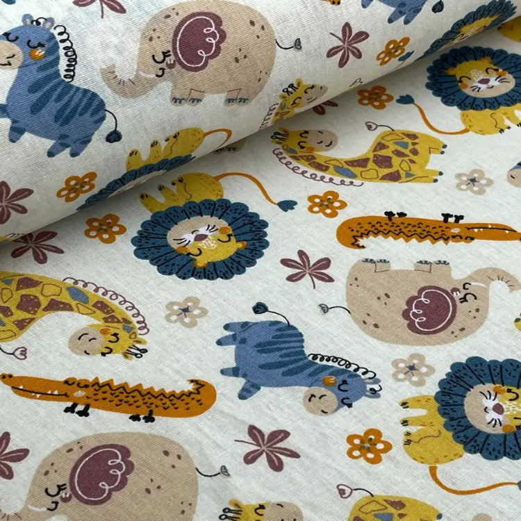 Tecido Tricoline Amigos da Savana