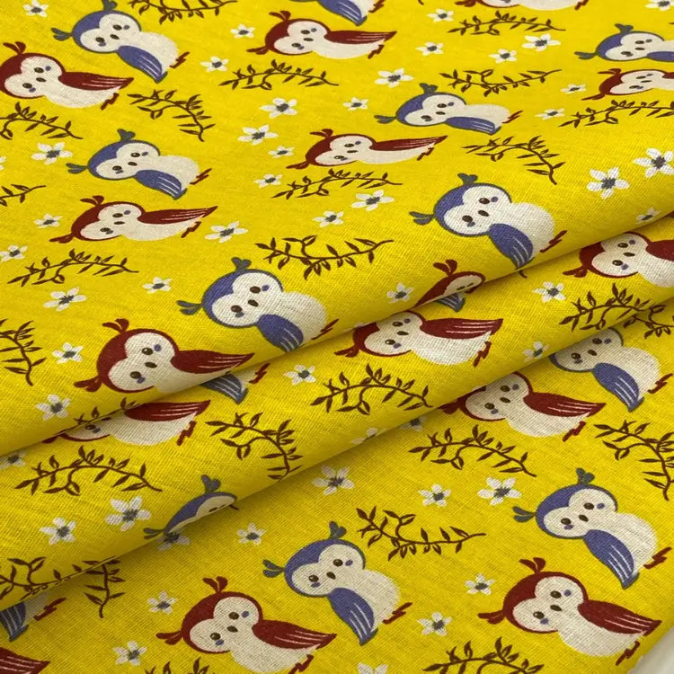 Tecido Tricoline Bosque das Corujas