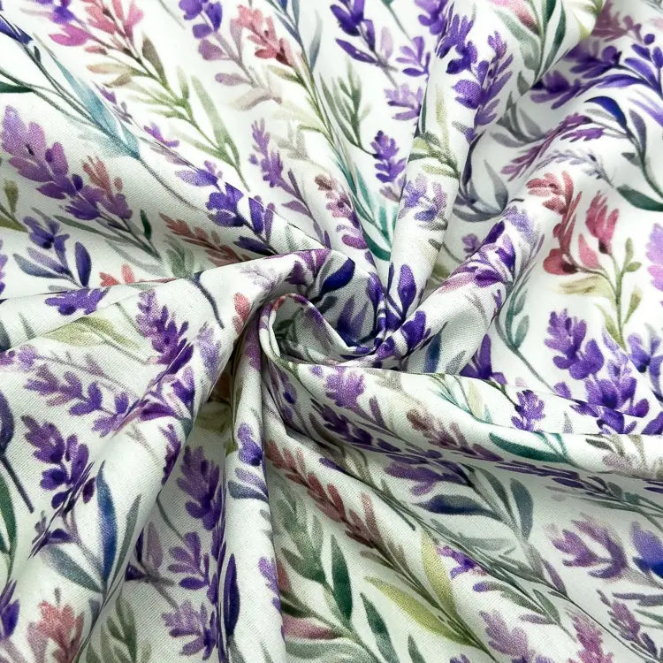 Tecido Tricoline Brisa de Lavanda