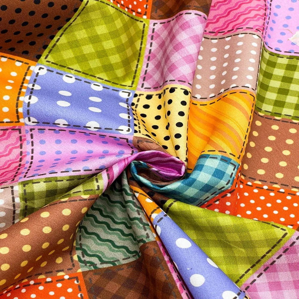 Tecido Tricoline Junino Quadriculado Póa