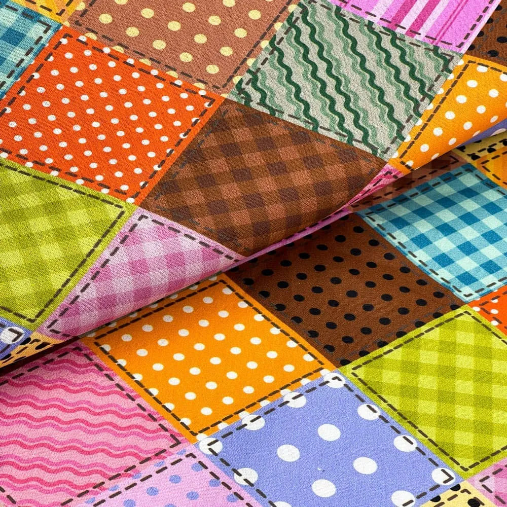 Tecido Tricoline Junino Quadriculado Póa