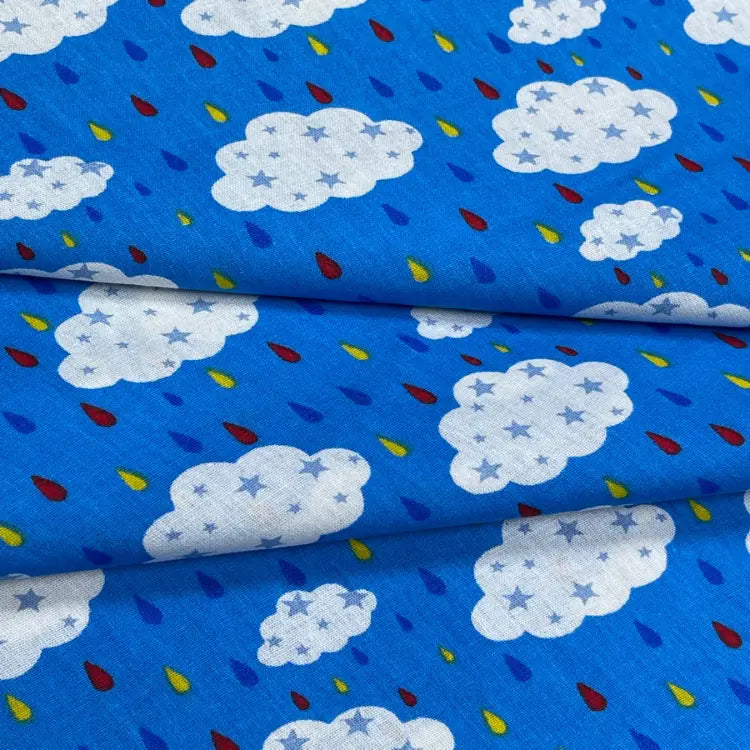 Tecido Tricoline Gotas de Chuva