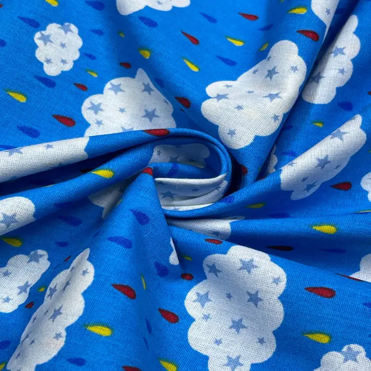 Tecido Tricoline Gotas de Chuva