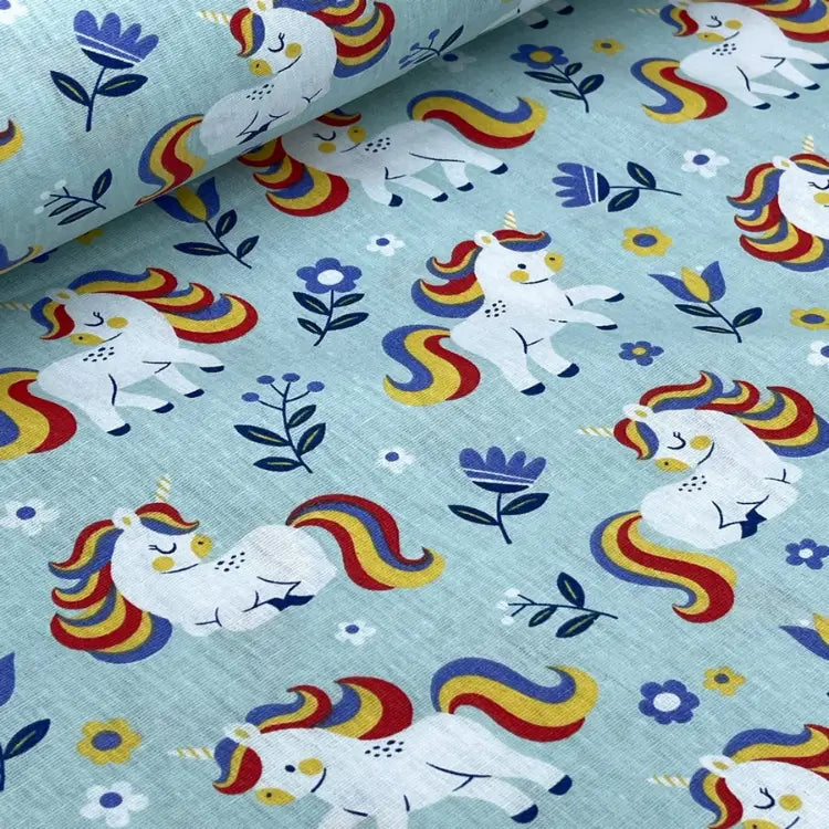 Tecido Tricoline Jardins de Unicórnios