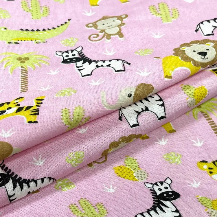 Tecido Tricoline Mundo Selvagem