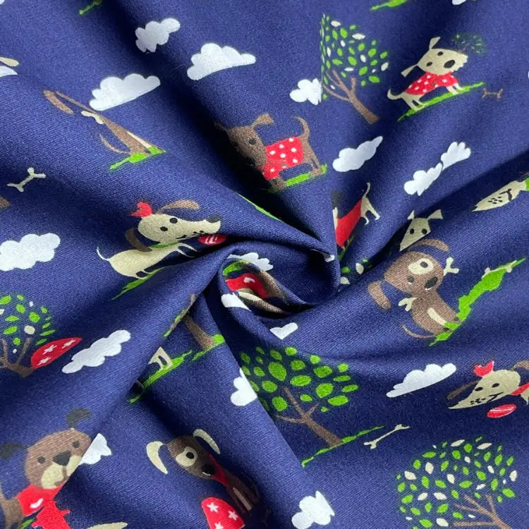 Tecido Tricoline Parque dos Cachorrinhos