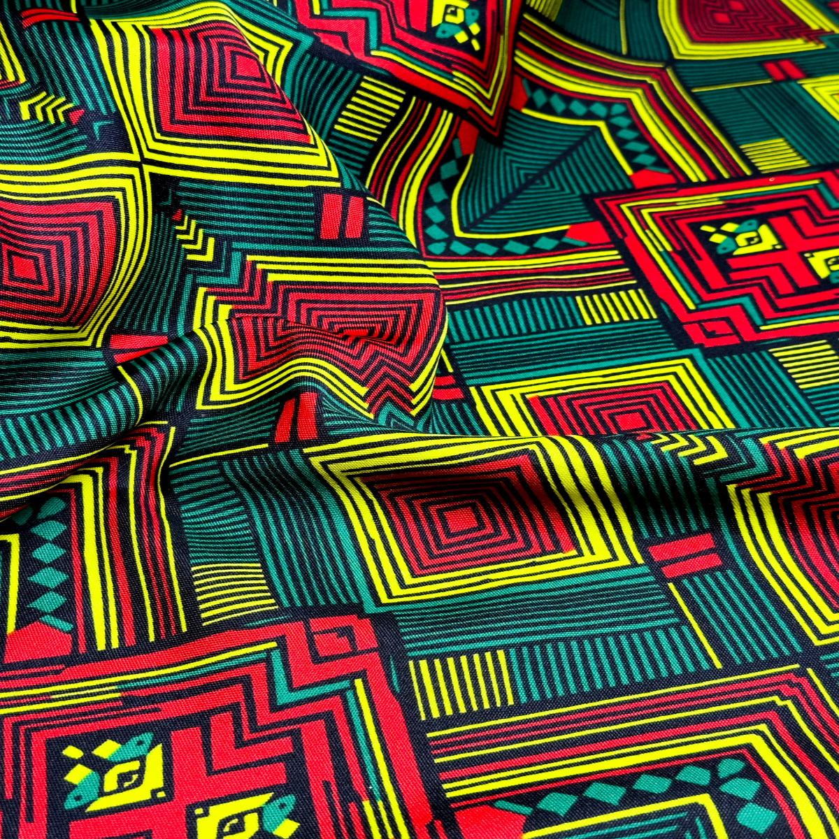Tecido Oxford Africano Roseta Ubuntu