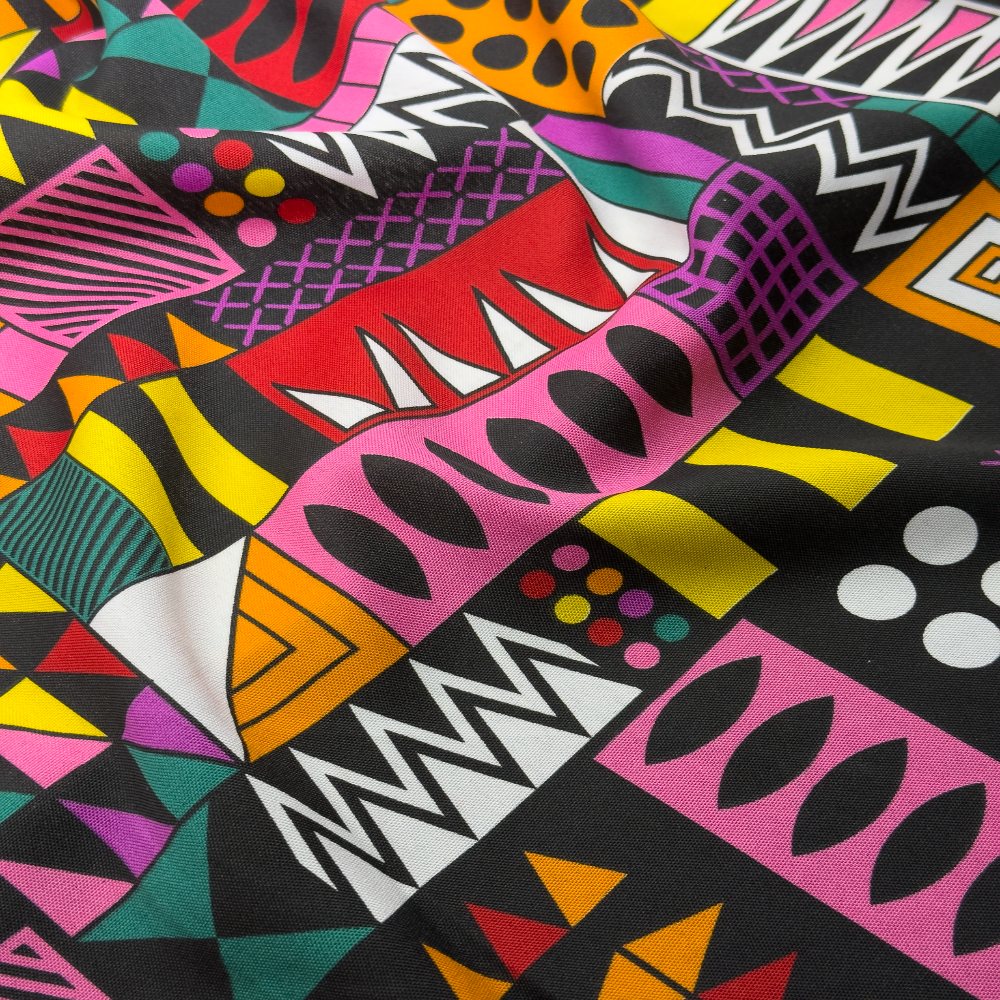Tecido Oxford Africano Mosaico Vibrante