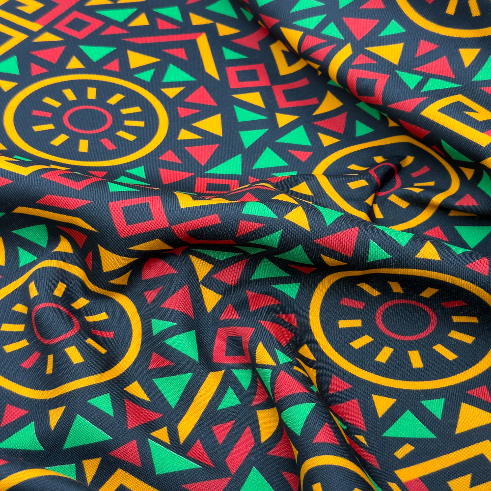 Tecido Oxford Africano Mosaico Gana