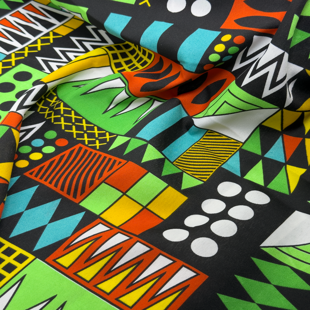 Tecido Oxford Africano Mosaico Vibrante