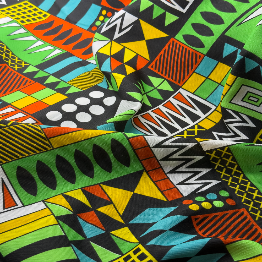 Tecido Oxford Africano Mosaico Vibrante