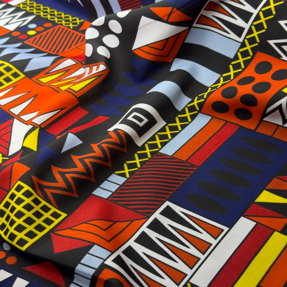 Tecido Oxford Africano Mosaico Vibrante